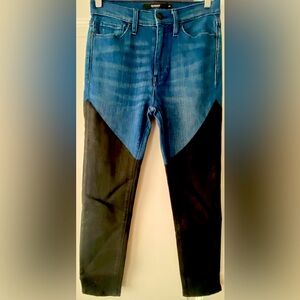 Hudson Jeans Womens Bicolor Dark Blue&Black Denim